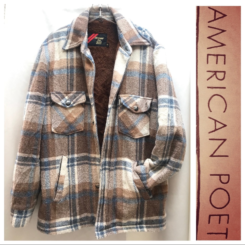♦️VINTAGE♦️Plaid Flannel Faux Fur-Lined JACKET